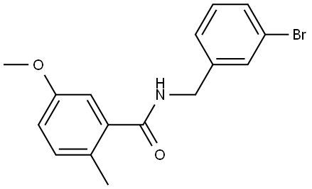 Benzamide, N-[(3-bromophenyl)methyl]-5-methoxy-2-methyl-,2960814-20-2,结构式