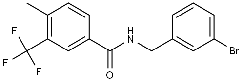 Benzamide, N-[(3-bromophenyl)methyl]-4-methyl-3-(trifluoromethyl)- Structure