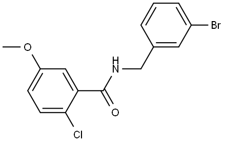 Benzamide, N-[(3-bromophenyl)methyl]-2-chloro-5-methoxy- Structure