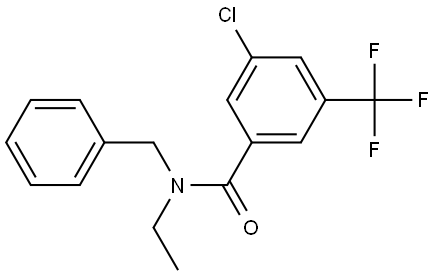 Benzamide, 3-chloro-N-ethyl-N-(phenylmethyl)-5-(trifluoromethyl)- Structure