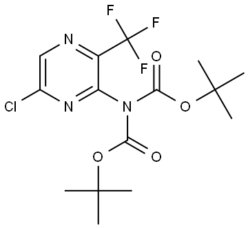 Imidodicarbonic acid, 2-[6-chloro-3-(trifluoromethyl)-2-pyrazinyl]-, 1,3-bis(1,1-dimethylethyl) ester Structure