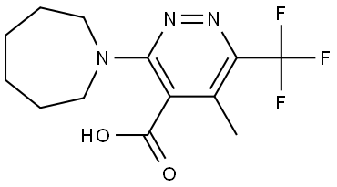 3-(azepan-1-yl)-5-methyl-6-(trifluoromethyl)pyridazine-4-carboxylic acid Structure