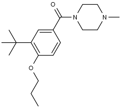 (3-(tert-butyl)-4-propoxyphenyl)(4-methylpiperazin-1-yl)methanone 结构式