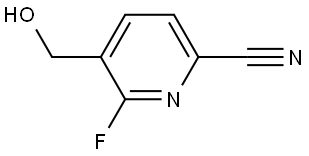 6-fluoro-5-(hydroxymethyl)picolinonitrile Struktur