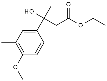 ethyl 3-hydroxy-3-(4-methoxy-3-methylphenyl)butanoate Struktur