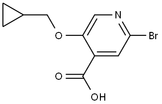 2-bromo-5-(cyclopropylmethoxy)isonicotinic acid 化学構造式