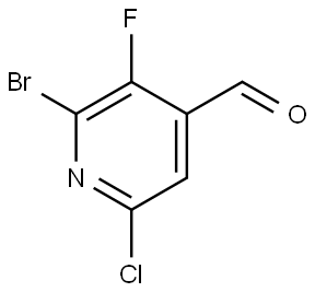2-Bromo-6-chloro-3-fluoroisonicotinaldehyde 化学構造式