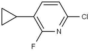 6-chloro-3-cyclopropyl-2-fluoropyridine Struktur