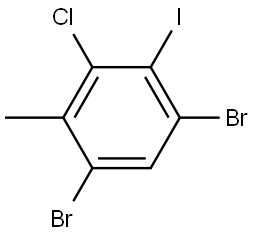 1,5-dibromo-3-chloro-2-iodo-4-methylbenzene Structure