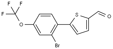 5-(2-bromo-4-(trifluoromethoxy)phenyl)thiophene-2-carbaldehyde Struktur