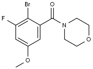 (2-bromo-3-fluoro-5-methoxyphenyl)(morpholino)methanone Structure