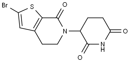 2,6-Piperidinedione, 3-(2-bromo-4,7-dihydro-7-oxothieno[2,3-c]pyridin-6(5H)-yl)- Structure
