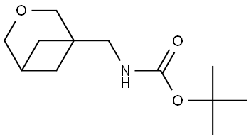 tert-butyl N-(3-oxabicyclo[3.1.1]heptan-1-ylmethyl)carbamate Struktur