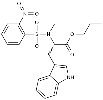 allyl N<font face="Symbol">a</font>-methyl-N<font face="Symbol">a</font>-((2-nitrophenyl)sulfonyl)-L-tryptophanate Structure