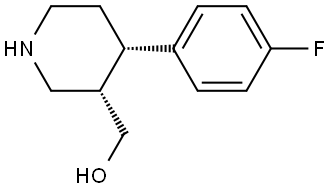 3-Piperidinemethanol, 4-(4-fluorophenyl)-, (3S,4S)- Struktur