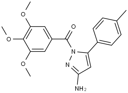 Methanone, [3-amino-5-(4-methylphenyl)-1H-pyrazol-1-yl](3,4,5-trimethoxyphenyl)- 结构式