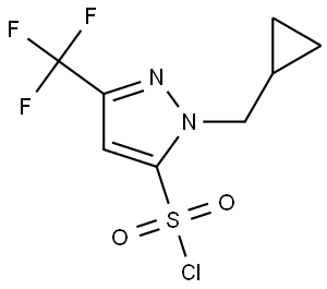 1-(Cyclopropylmethyl)-3-(trifluoromethyl)-1H-pyrazole-5-sulfonyl chloride Structure