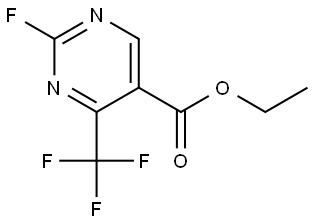 2-氟-4-(三氟甲基)嘧啶-5-羧酸乙酯 结构式