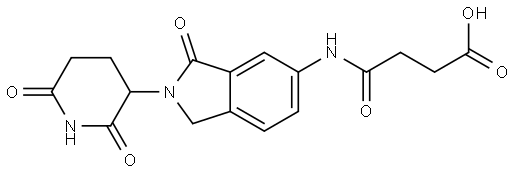 4-[[2-(2,6-Dioxo-3-piperidinyl)-2,3-dihydro-3-oxo-1H-isoindol-5-yl]amino]-4-oxo-butanoic Acid Struktur