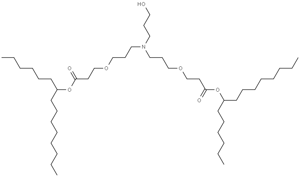 二(十五烷-7-基) 3,3'-((((3-羟基丙基)氮杂NE二基)双(丙烷-3,1-二基))双(氧基))二丙酸酯 结构式