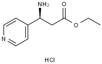 ethyl (S)-3-amino-3-(pyridin-4-yl)propanoate hydrochloride,2989155-91-9,结构式