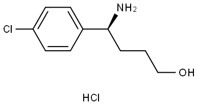 Benzenebutanol, δ-amino-4-chloro-, hydrochloride (1:1), (δS)- Structure