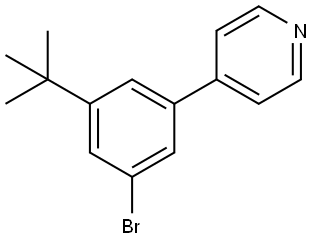 4-(3-bromo-5-(tert-butyl)phenyl)pyridine 结构式
