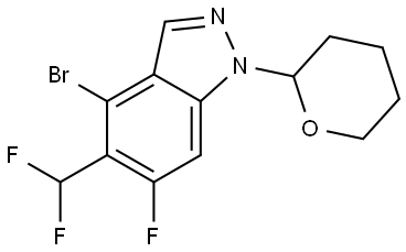 4-bromo-5-(difluoromethyl)-6-fluoro-1-(tetrahydro-2H-pyran-2-yl)-1H-indazole|