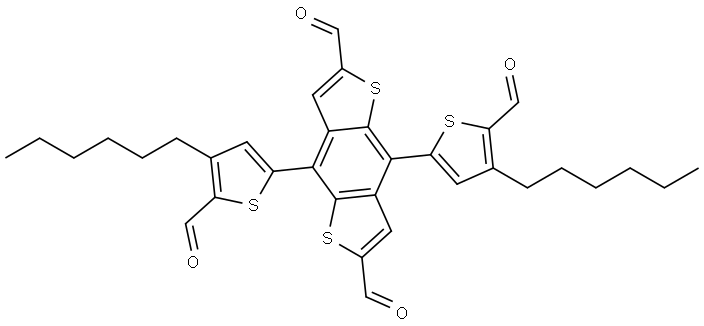 4,8-双(5-甲酰基-4-己基噻吩-2-基)苯并[1,2-B:4,5-B