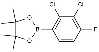 2-(2,3-dichloro-4-fluorophenyl)-4,4,5,5-tetramethyl-1,3,2-dioxaborolane Struktur