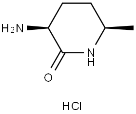 (3S,6R)-3-amino-6-methyl-piperidin-2-one hydrochloride Structure