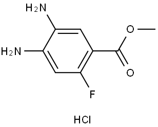 4,5-二氨基-2-氟苯甲酸甲酯盐酸盐, 2995282-14-7, 结构式