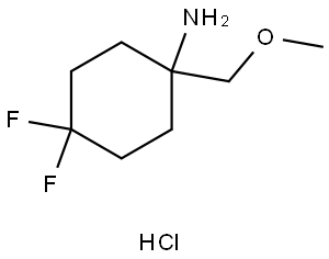 4,4-Difluoro-1-(methoxymethyl)cyclohexan-1-amine hydrochloride Structure