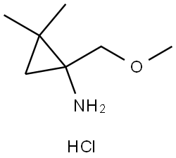 1-(甲氧基甲基)-2,2-二甲基环丙烷-1-胺盐酸盐, 2995284-71-2, 结构式