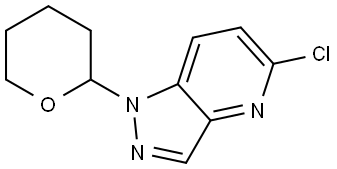 1H-Pyrazolo[4,3-b]pyridine, 5-chloro-1-(tetrahydro-2H-pyran-2-yl)- Struktur