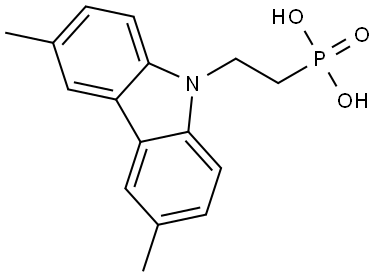 2-(3,6-二甲基-9H-咔唑-9-基)乙基]膦酸 结构式