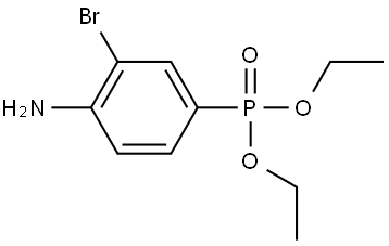 二乙基(4-氨基-3-溴苯基)膦酸酯 结构式