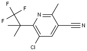 5-氯-2-甲基-6-(1,1,1-三氟-2-甲基丙-2-基)烟腈,3002078-47-6,结构式