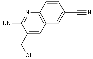 2-氨基-3-(羟甲基)喹啉-6-腈, 3002411-40-4, 结构式