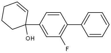 3'-fluoro-1,2,3,4-tetrahydro-[1,1':4',1''-terphenyl]-1-ol 结构式