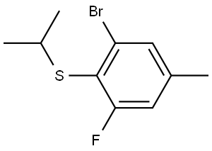 (2-bromo-6-fluoro-4-methylphenyl)(isopropyl)sulfane Structure