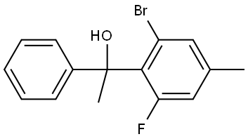 1-(2-bromo-6-fluoro-4-methylphenyl)-1-phenylethanol 结构式