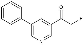 2-fluoro-1-(5-phenylpyridin-3-yl)ethanone Structure