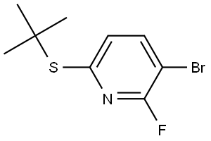 3-bromo-6-(tert-butylthio)-2-fluoropyridine Structure