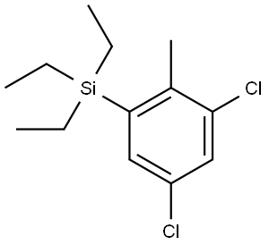 (3,5-dichloro-2-methylphenyl)triethylsilane Structure