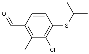 3-chloro-4-(isopropylthio)-2-methylbenzaldehyde 化学構造式
