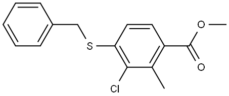 methyl 4-(benzylthio)-3-chloro-2-methylbenzoate 结构式