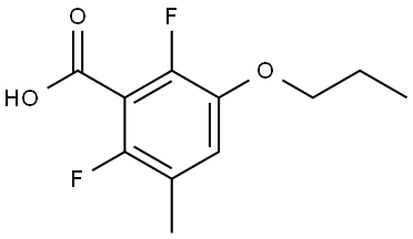 2,6-difluoro-3-methyl-5-propoxybenzoic acid Structure