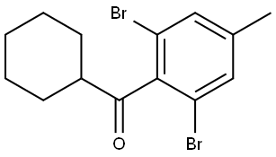 cyclohexyl(2,6-dibromo-4-methylphenyl)methanone Structure