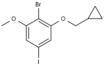 2-bromo-1-(cyclopropylmethoxy)-5-iodo-3-methoxybenzene Structure